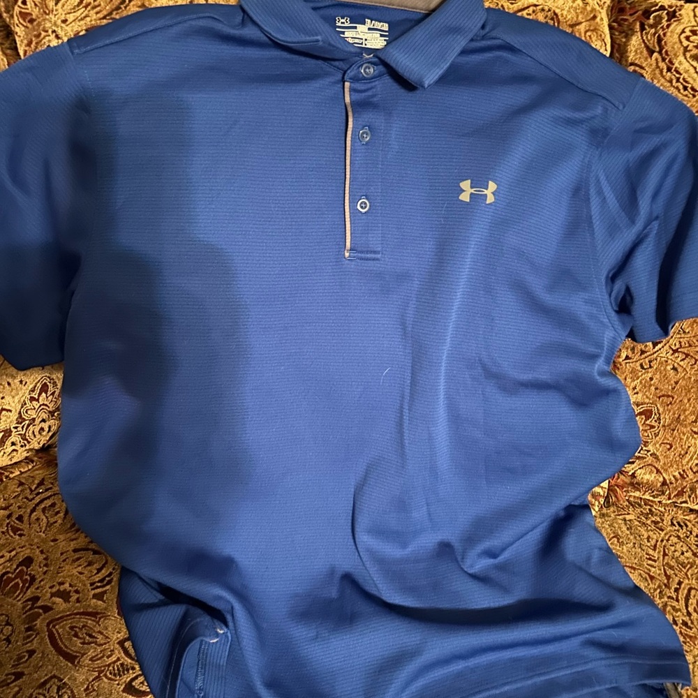 2 Under Armor short sleeve polo style shirts